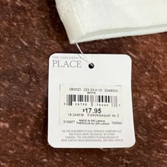 The Children’s Place 2-Pack Baby Leggings Cotton Knit Black White 18-24M capri - Picture 2 of 5